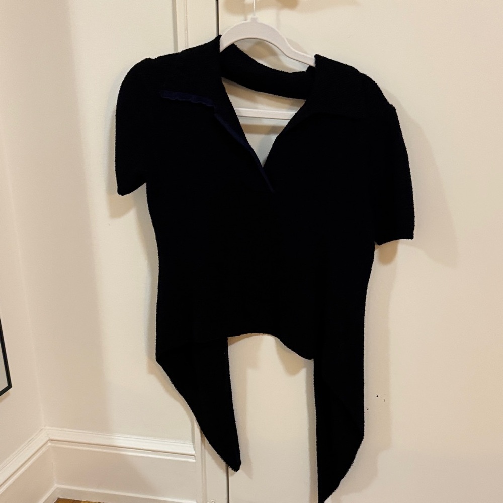 Jacquemus Black Asymmetrical Blouse